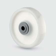 (thermoplastic rubber), grey non-marking, Shore A 85 Load capacities: 080 kg to 160 kg POO / POR Wheel made of Polypropylene, black POO = plain bearing Wheel sizes: 065 mm to 125 mm Ø Load