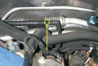 Install the supplied 1/4 vacuum hose splice and 33 piece of 1/4 vacuum hose to the fi tting at