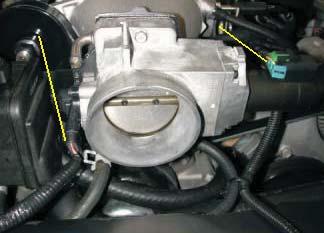 Reconnect the throttle body electrical connectors TPS & ETC.