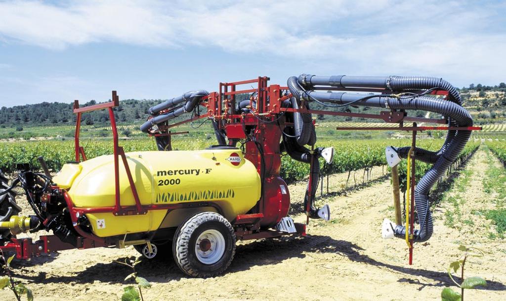 Wide range of tank capacities HARDI s trailed vineyard sprayers are available with tank sizes from 1000 to 3500 litre.