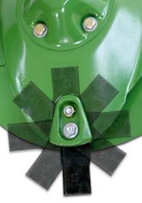 SafeCut: This refers to the unique design that protects the mower discs against foreign objects, providing maximum protection upon impact.