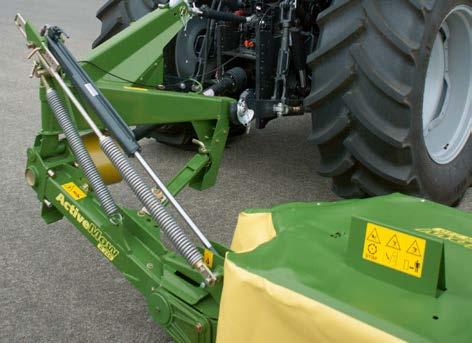 Two coil springs The ActiveMow R 240 model has two suspension springs which are adjusted