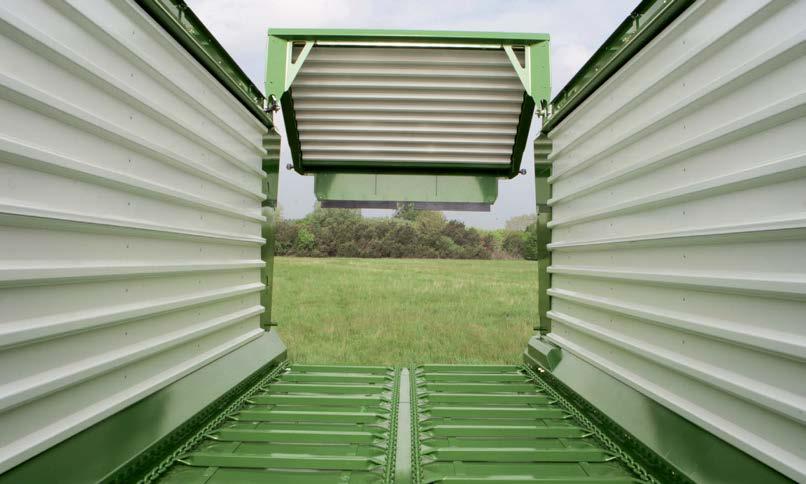 for convenient unloading without leaving the tractor.
