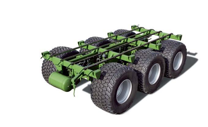 Reduce tyre wear A steered front or rear axle ensures excellent tracking in every curve for soft treading, low tractor input and less strain on the wheel bearings.