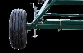 bpm capacity Standard Lift System with single lift cylinder 6" x 2" rectangular steel tubing with truss 11L15-8 ply rib implement tires, 55 mph highway speed rated High capacity concave