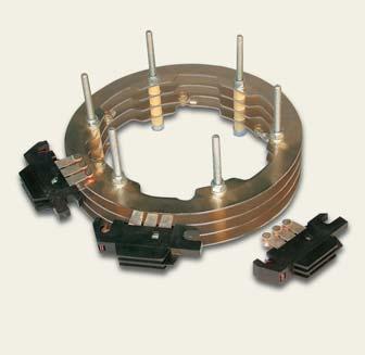 Slipring type SK/GSK 190 This flat slipring type has been specifically designed for power transmission while allowing for the use of (large) tubes.