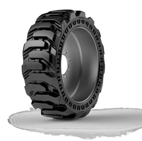 MS705 XD CONSTRUCTION PRO NORTH AMERICA Premium mold-on solid skid steer tire Ideal for the most extreme OTR and construction applications Extra deep tread allows for 3 to 5 times longer tire life vs