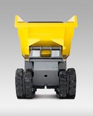 he 05 track dumper from acker Neuson can be manoeuvred with centimetre-accuracy over any surface thanks to its compact dimensions and its precise drivability.