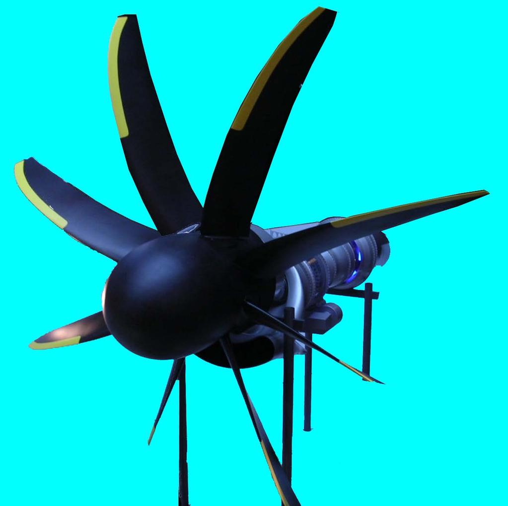 Modern 8-bladed propeller with transonic