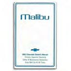 Order Toll Free: 877-243-4943 Literature Manuals 82 Malibu Owner's