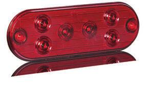 M63354R LOW PROFILE OVAL RED LightningS SURFACE MOUNT FEMALE PL-3 CONNECTOR S M63354R STT LEDs 6 Dimensions