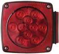 OPSTL60RLBP* Driver side with license light LED UNIVERSAL COMBINATION TAIL LIGHTS - 5-3/16 x 4-3/4 x