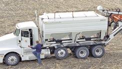 Multicompartments give you big capacity and you can service all your seeding outfi ts with different seed and fertilizer on the same trip. Available with stainless steel components.
