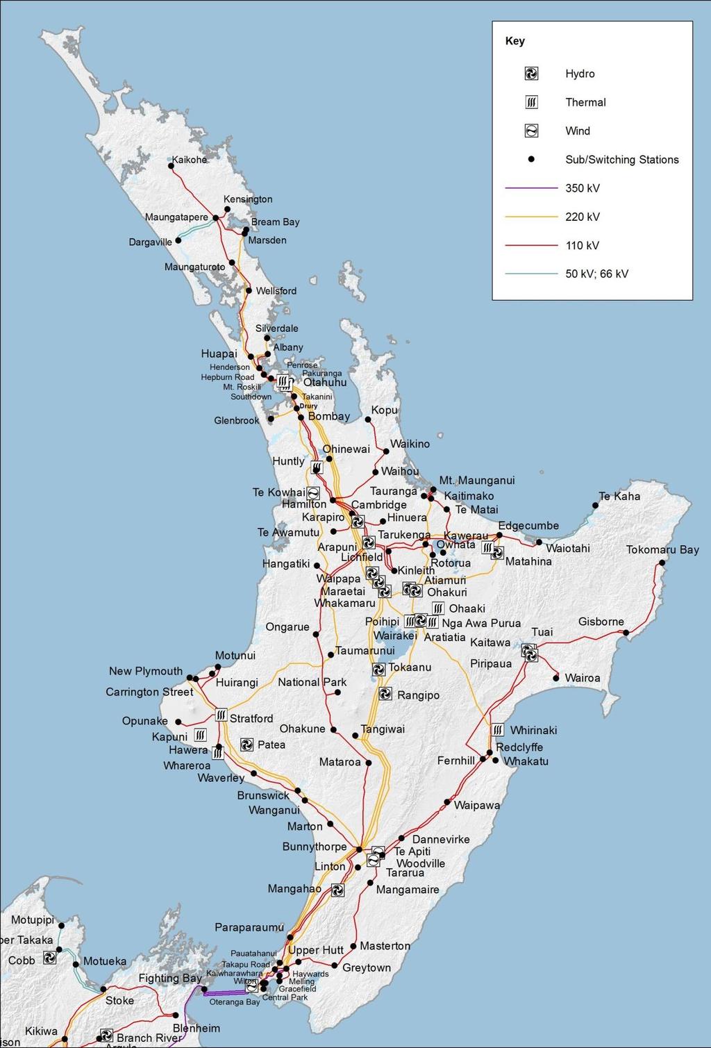 Figure 3-1: New Zealand s North Island transmission network 24 2012