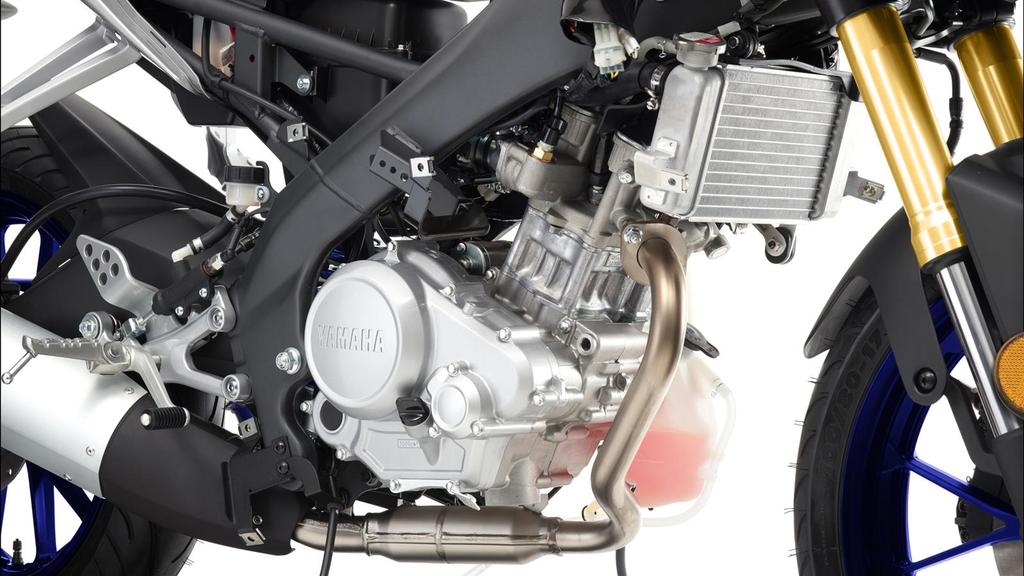 Liquid-cooled 4-stroke single cylinder engine Featuring a free-revving short-stroke configuration, the liquidcooled 125cc 4-stroke engine drives though a slick-shifting 6- speed