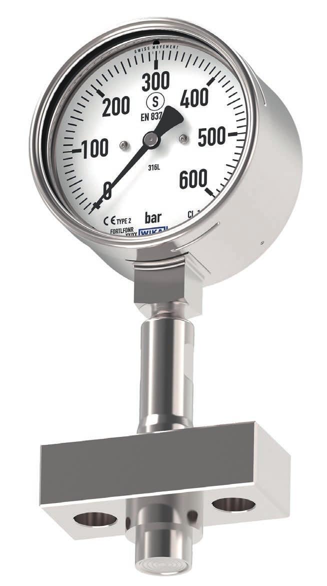 Specifications Model 990.30 Standard Option Measuring ranges in bar (psi) 0... 160 bar (2,320 psi) 0... 250 bar (3,626 psi) 0... 1,000 bar (14,500 psi) 0.