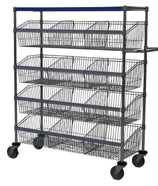 ..18 D x 48 W x 59 H IV Cart with four 48 baskets ad eight basket dividers...$ 775.00 DV - 1810...Extra basket dividers...$ 8.5 0 LARGE I.V. STORAGE CART Our ew Large I.V. storage cart was desiged to store itraveous ad other solutios that require proper stock rotatio.
