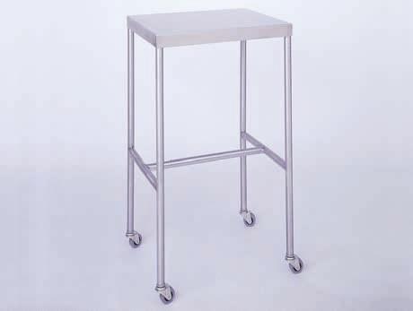 STAINLESS STEEL INSTRUMENT AND BACK TABLES. W/H FRAME 3011...Back Table 16 D x 20 W x 34½ H...$ 315.00 3012...Back Table 20 D x 36 W x 34½ H...$ 395.00 3013.