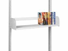 00 73 775 001 4"H Wire Divider.2 3.00 PERIODICAL DISPLAY SHELVES Shelves are sloped for periodical display; choose hinged (for storage behind) or fixed with a 12"H surface (hinged shown).