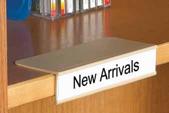 Clip-On Shelf Label Holder Clip it and ID it Clips firmly to shelf without scratching Durable plastic holder fits shelves up to 3/4" thick 1"H x 5"W x 2 1 2"D with clear acetate cover (includes blank