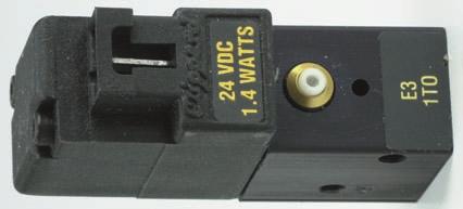 E3 SERIES VALVES E3-1TO- socket for plug amp #103960- (supplied with valve w/18" 6 Ga. leads) 1.135.865 Mounting: There are two mounting holes for 3-56 screws Ports: Valve body tapped for 10-3 ports.