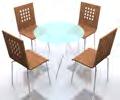 : PACK10_02 4 Pvc anatomical Black Chairs - Marte Office Table Ref.
