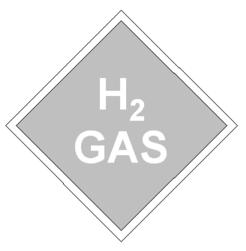 L 122/102 EN Official Journal of the European Union 18.5.2010 4.2. Labels for hydrogen vehicles using compressed (gaseous) hydrogen The colour and dimensions of the label shall fulfil the following