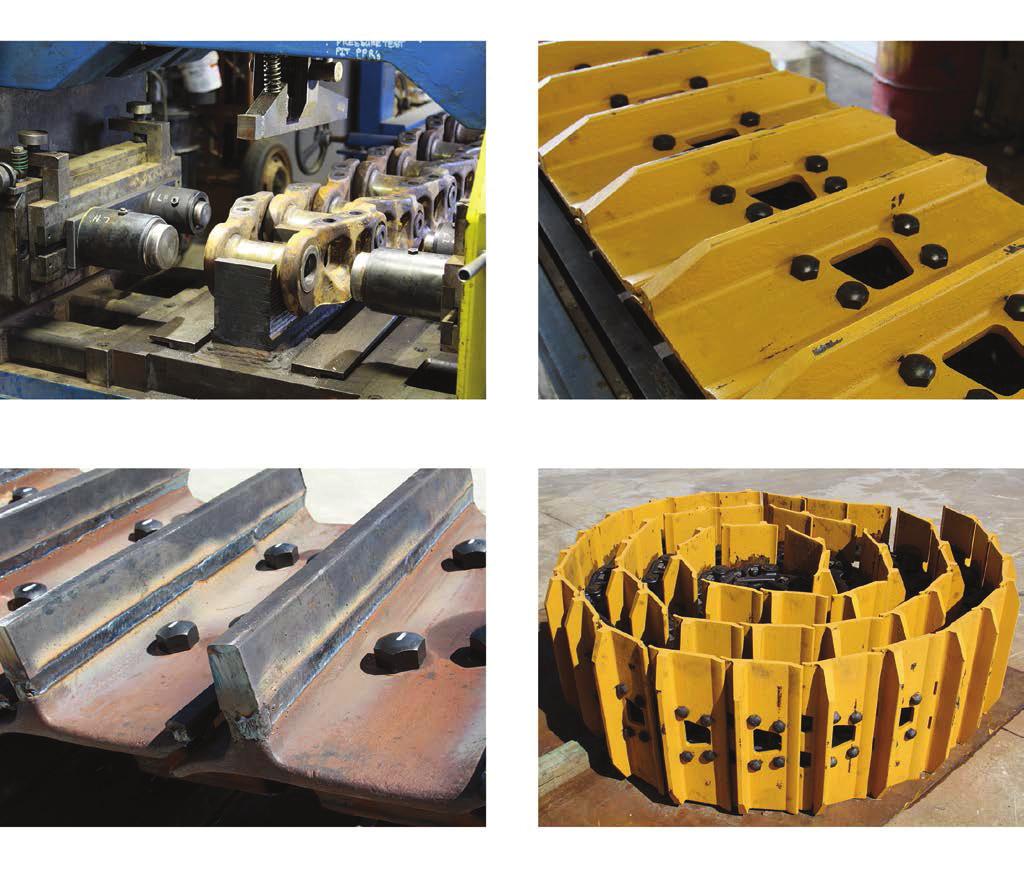 U N D E R C A R R I A G E S E R V I C E S Track services and back-up support PIN & BUSH TURNS TRACK SHOE BOLT-UPS RE-LUGGING SHOES TRACK GROUPS With our 400 tonne hydraulic track press, we can