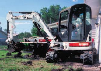 Zero Tail Swing gives you 320 degrees of unrestricted Rotation Tight Spaces No Problem Bobcat Zero Tail Swing also permits easier spoil placement in tight