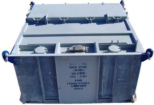 requirements Aluminum vacuum lids available Boxes Used For: Transporting materials offshore Transporting materials on highways Approved for Transporting: Normal waste Oil base drill cutting Many