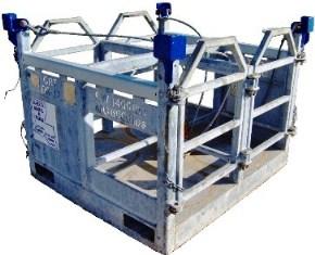 CARGO CARRYING EQUIPMENT Drum Carrier Features: Tare weight 1,400 lbs. Max gross weight 6,000 lbs. Safe Working Load: 4,600 lbs.