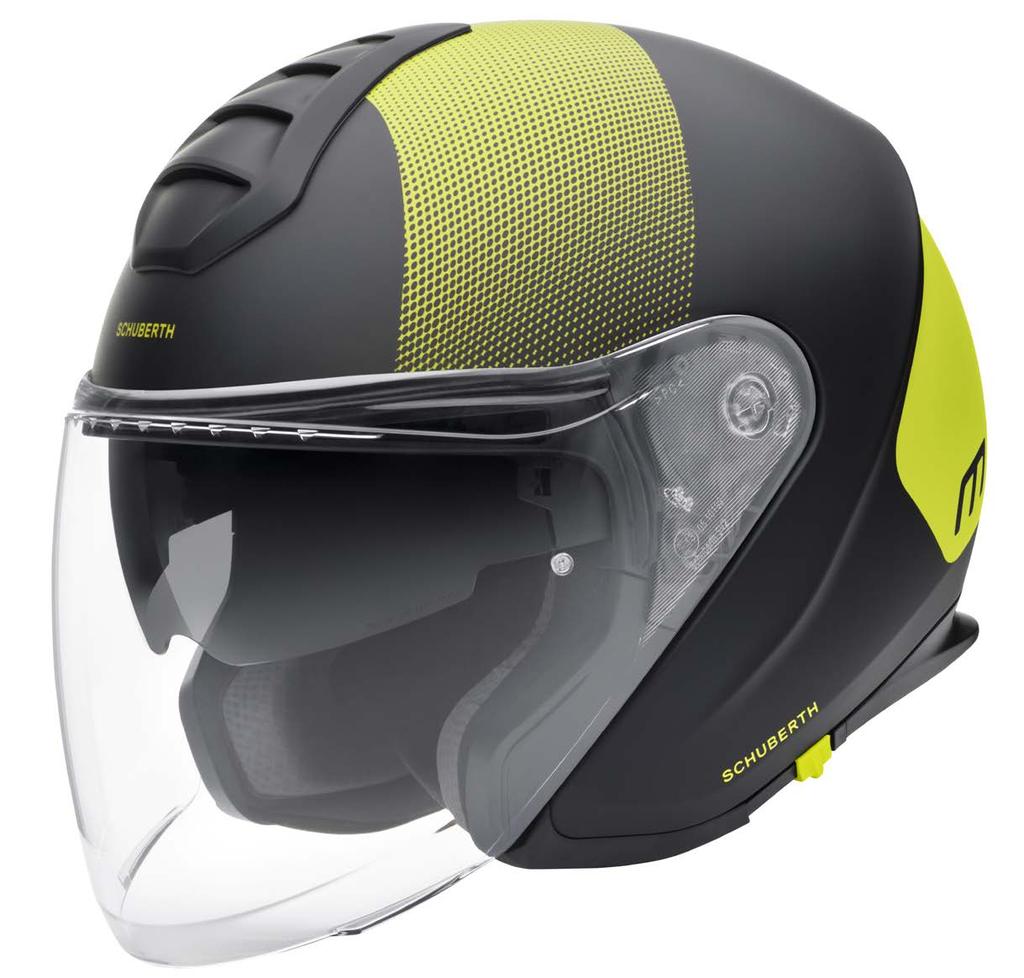 SAFETY TECHNOLOGY FROM SCHUBERTH: Five different visor colors Clear,