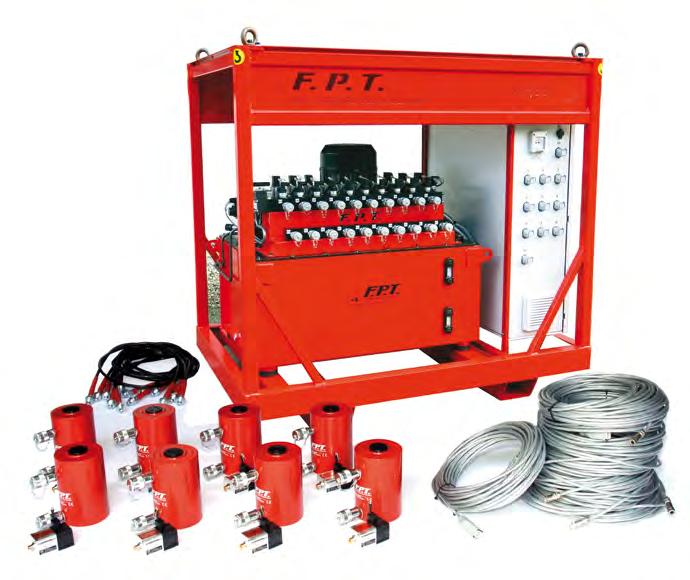 F.P.T. HYDRAULIC PUMPS AND SYNCHRONOUS LIFTING SYSTEM Strong, reliable and versatile F.P.T. hydraulic pumps are designed and built to adapt to the various needs arising from the use of hydraulic equipment.