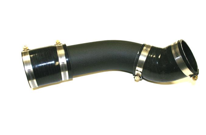 Install passenger side pipe (Longer side of aluminum pipe towards Turbo and 45 degree