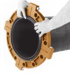 702 GRUVLOK FLANGE CAUTION: GASKET MUST BE FULLY SEATED AGAINST THESE THREE SURFACES GASKET PROPER POSITION OF GASKET SEALING LIPS PIPE SURFACE DIAMETER Place each Gruvlok Flange segment around the