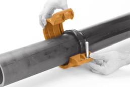 gruvlok installation and assembly FIG. 7307 HDPE Transition Coupling Make certain the HDPE pipe end is square cut to 8" maximum for the 2" to 4" and 5 32" maximum for the 6" and larger sizes.
