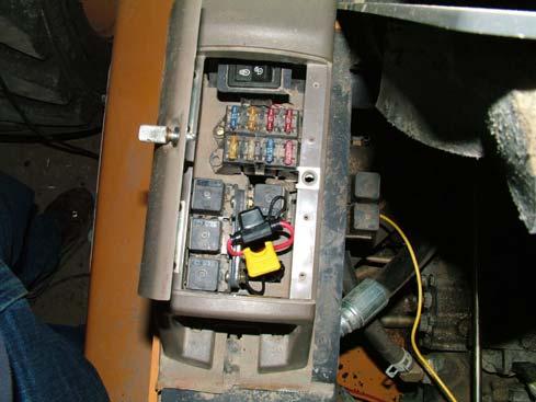 61. You can locate the two new inline fuse/holders (5 amp, 30 amp) inside the fuse box for easy access from inside the cab. CHECK & VERIFY OPERATION: 62.