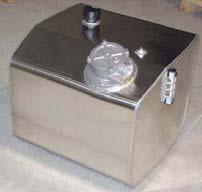Aluminum Oil Tanks All aluminum tanks are equipped with a return filter, an oil gauge glass as well as a funnel and ventilation filter.