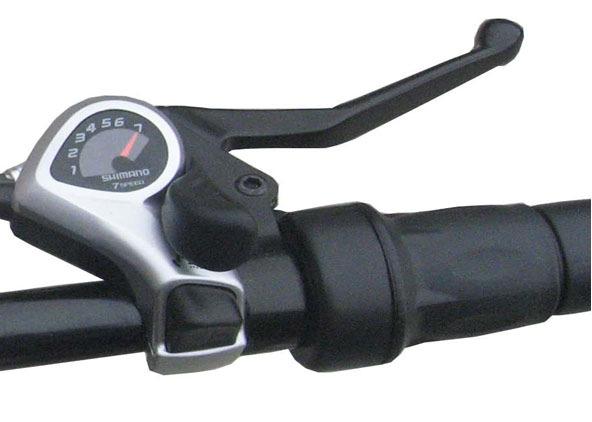 Throttles operate be rotating the throttle much like a motorcycle. They generally are the inner half of the right side handlebar grip and may also contain a battery gauge.