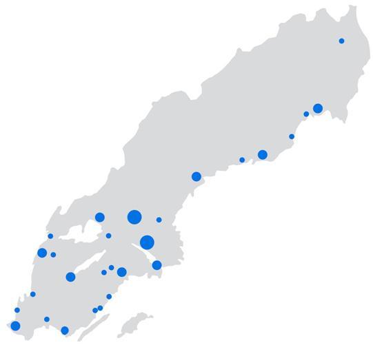 ABB in Sweden 8 950 employees About 30 locations Revenues 2012: 34 billion SEK - whereof 80 % export Luleå Umeå