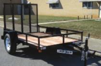 UTE SERIES SINGLE AND TANDEM AXLE UTILITY TRAILERS Standard Color 3 x2 Angle Main Frame 3 Channel Tongue 3 x2 Angle Cross Members 2 x2 Angle Top Rail 2 Pressure Treated Deck Tie Down Loops (4)