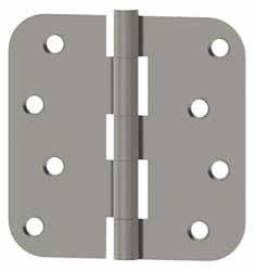 5/8" Radius Corner Hinges FULL MORTISE 5 Knuckles Removable Pin Steel with Steel Pin Non-Template