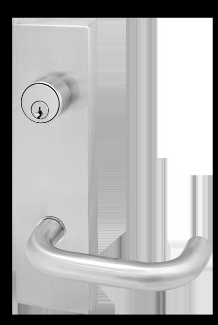 Available for fire and non-fire rated rim and vertical rod exit devices Standard 6-Pin Schlage C Mortise Cylinder included Lever Trim Designs NEW ITEM DOOR THICKNESS Standard 1 ¾ to 2.