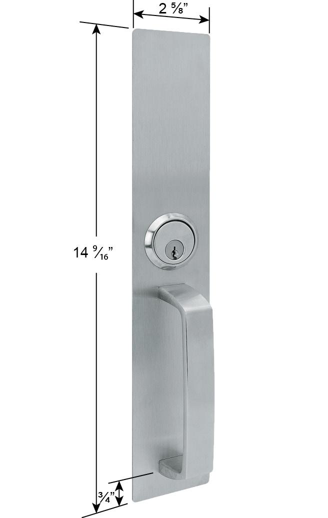 Trim Selection PULL DESIGN 7700 NL IC7700NL ICSC7700NL FOR RIM DEVICES ONLY Outside by pull and key. Key retracts latch bolt.
