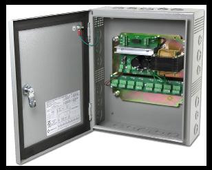 Power indicator GREEN = Channel on Enclosure dimensions: 10 x 10 x 4 The CRPS2 Series power supplies are high quality, cost effective solution for powering two electric latch-retracting exit devices.