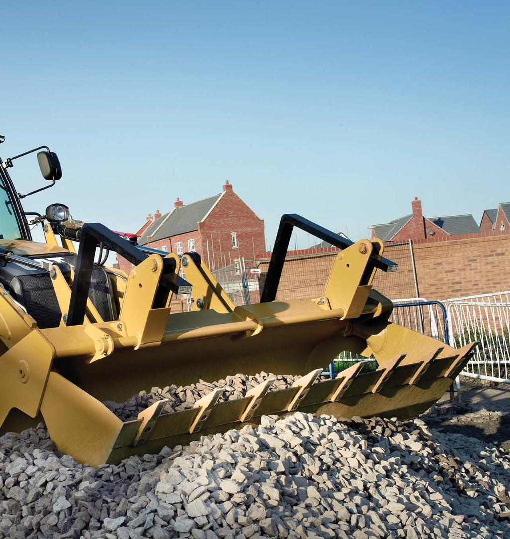 The next generation F Series Backhoe Loader continues the design tradition and innovations of the Cat brand.