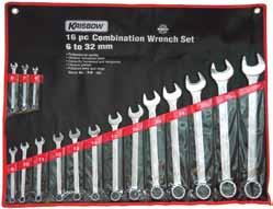 WRENCH COMBINATION WRENCH DIN 3113 Size (inch) Chrome plated Polished jaws and rings Chrome-Vanadium steel Hardened and tempered KW0100334 ¼ 105 x 15 x 5 20 KW0100335 5 /16 125 x 20 x 5 30 KW0100336