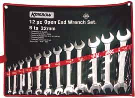 WRENCH DOUBLE OPEN END WRENCH SET Chrome plated Polished jaws and rings Chrome-Vanadium steel Hardened and tempered DIN 3113 Contents KW0100296 KW0100297 KW0100310 10015544 Double Open End Wrench Set