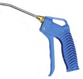 The safety nozzle fitted to the end of the blow gun reduces the noise