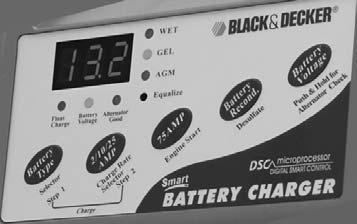 When battery reaches a maximum safe predetermined voltage, the charger will automatically signal a "beep" and move into Stage 2 of the charging process.